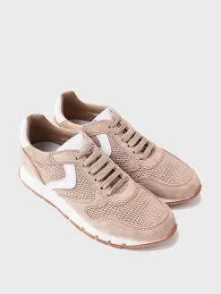 Voile Blanche Women's Julia Mesh Suede And Technical Fabric Sneaker -Fashion Clothing Shop 001 2013488xBEIGExAlt2 37584035