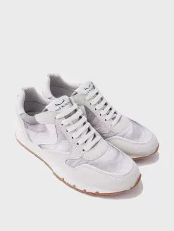 Voile Blanche Women's Julia Power Suede And Technical Nylon Sneaker -Fashion Clothing Shop 001 2015735xWHITEICExAlt2 37650687