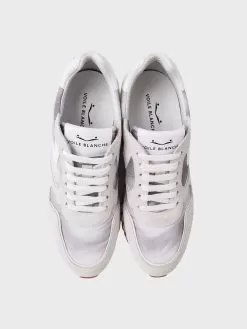 Voile Blanche Women's Julia Power Suede And Technical Nylon Sneaker -Fashion Clothing Shop 001 2015735xWHITEICExAlt4 37650691