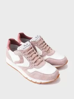 Voile Blanche Women's Julia Vintage Suede And Technical Nylon Sneaker -Fashion Clothing Shop 001 2015744xROSEWHITExAlt2 37646194