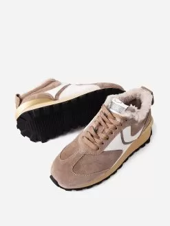 Voile Blanche Women's Qwark Fur Sneaker -Fashion Clothing Shop 001 2016145 01xSUEDECALFDOVExAlt4 50530795