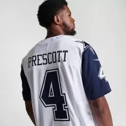 Men's Nike Dallas Cowboys NFL Dak Prescott Color Rush Limited Jersey White/Navy - 31NM DZ0 -Fashion Clothing Shop 31NM DZ0 M5