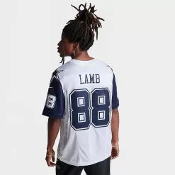 Men's Nike Dallas Cowboys NFL CeeDee Lamb Color Rush Limited Jersey White/Navy - 31NM KY0