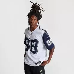 Men's Nike Dallas Cowboys NFL CeeDee Lamb Color Rush Limited Jersey White/Navy - 31NM KY0 -Fashion Clothing Shop 31NM KY0 M3