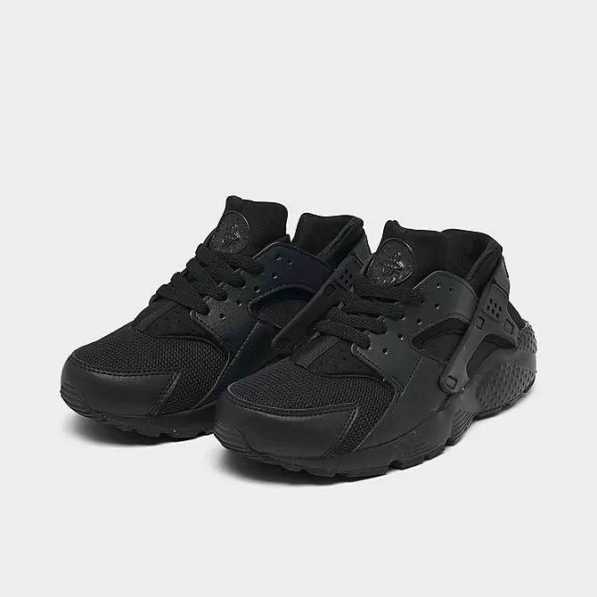 Big Kids' Nike Huarache Run Casual Shoes Black/Black/Black - 654275 016 2 Big Kids' Nike Huarache Run Casual Shoes Black/Black/Black - 654275 016 - Image 2
