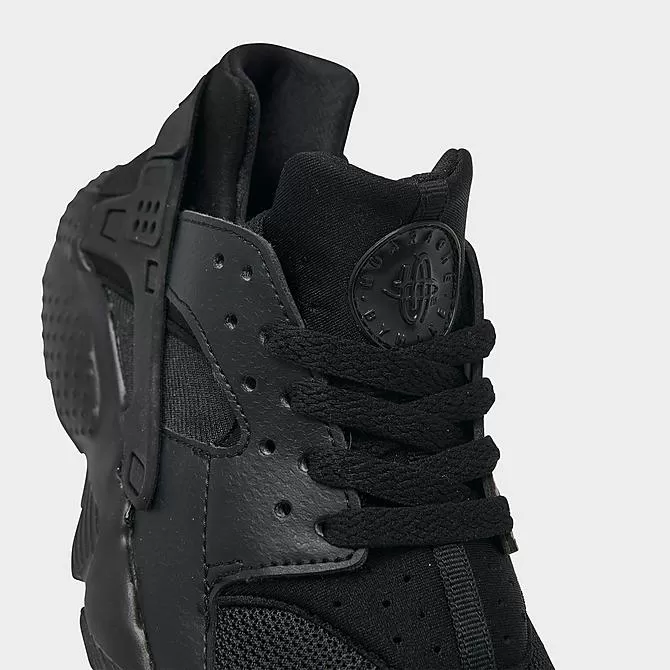 Big Kids' Nike Huarache Run Casual Shoes Black/Black/Black - 654275 016 3 Big Kids' Nike Huarache Run Casual Shoes Black/Black/Black - 654275 016 - Image 3