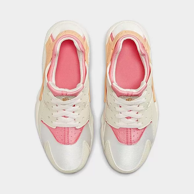 Big Kids' Nike Huarache Run Casual Shoes Sail/Coconut Milk/Coral Chalk/Celestial Gold - 654275 118 5 Big Kids' Nike Huarache Run Casual Shoes Sail/Coconut Milk/Coral Chalk/Celestial Gold - 654275 118 - Image 5