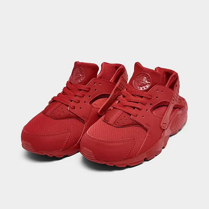 Big Kids' Nike Huarache Run Casual Shoes University Red/University Red - 654275 600 2 Big Kids' Nike Huarache Run Casual Shoes University Red/University Red - 654275 600 - Image 2
