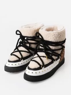 Inuikii Women's Curly Rock Sneaker Wedge -Fashion Clothing Shop 70103 076x103CREAMxAlt3 82901908