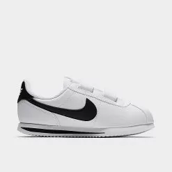 Boys' Little Kids' Nike Cortez Basic SL Casual Shoes White/Black - 904767 102 -Fashion Clothing Shop 904767 102 P3