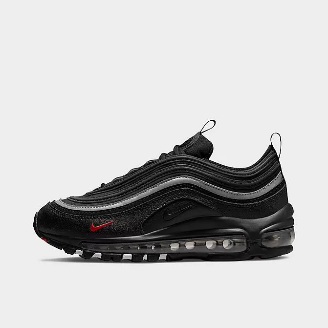 Big Kids' Nike Air Max 97 Casual Shoes Black/Black/Sport Red/White - 921522 028 1 Big Kids' Nike Air Max 97 Casual Shoes Black/Black/Sport Red/White - 921522 028