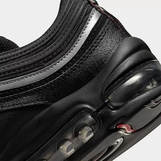 Big Kids' Nike Air Max 97 Casual Shoes Black/Black/Sport Red/White - 921522 028 3 Big Kids' Nike Air Max 97 Casual Shoes Black/Black/Sport Red/White - 921522 028 - Image 3
