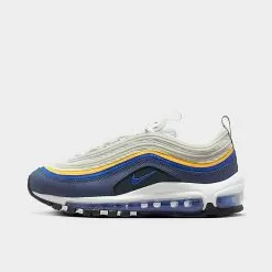 Big Kids' Nike Air Max 97 Casual Shoes Summit White/Racer Blue/Diffused Blue/Laser Orange - 921522 115