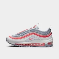 Big Kids' Nike Air Max 97 Casual Shoes White/Photon Dust/Indigo Haze/Coral Chalk - 921522 116
