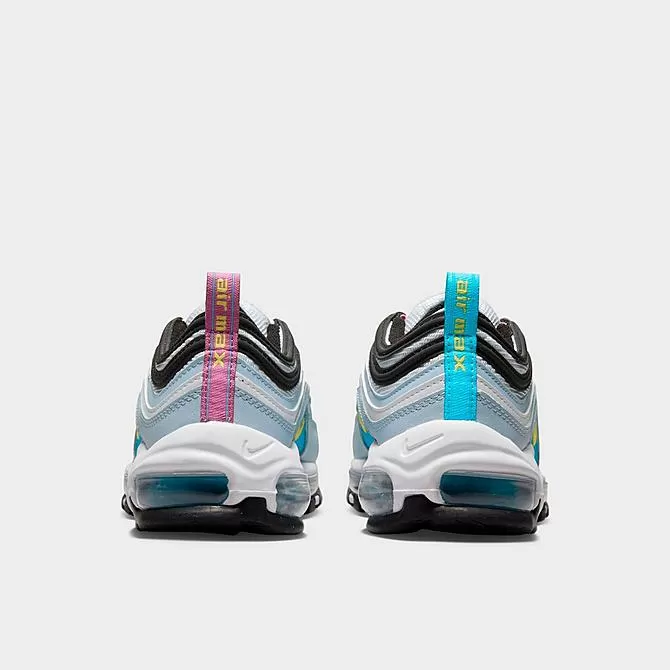 Big Kids' Nike Air Max 97 Casual Shoes Blue Whisper/Opti Yellow/White/Blue Lightning - 921522 408 4 Big Kids' Nike Air Max 97 Casual Shoes Blue Whisper/Opti Yellow/White/Blue Lightning - 921522 408 - Image 4