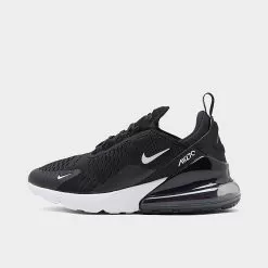 Big Kids' Nike Air Max 270 Casual Shoes Black/White/Anthracite - 943345 001
