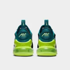 Big Kids' Nike Air Max 270 Casual Shoes Black/Bright Spruce/Barely Volt/White - 943345 026 -Fashion Clothing Shop 943345 026 P4