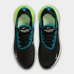 Big Kids' Nike Air Max 270 Casual Shoes Black/Bright Spruce/Barely Volt/White - 943345 026 -Fashion Clothing Shop 943345 026 P5