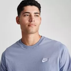 Nike Sportswear Club T-Shirt Ashen Slate - AR4997 493 -Fashion Clothing Shop AR4997 493 M5