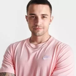 Nike Sportswear Club T-Shirt Pink Bloom - AR4997 686 -Fashion Clothing Shop AR4997 686 M5