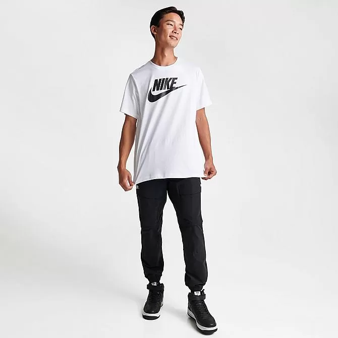 Men's Nike Sportswear Icon Futura T-Shirt White/Black - AR5004 101 2 Men's Nike Sportswear Icon Futura T-Shirt White/Black - AR5004 101 - Image 2