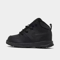 Boys' Toddler Nike Manoa Leather Boots Black/Black/Black - BQ5374 001