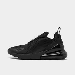 Big Kids' Nike Air Max 270 Casual Shoes Black/Black - BQ5776 001