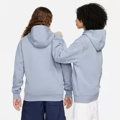 Nike Sportswear Club Fleece Full-Zip Hoodie Ashen Slate/Ashen Slate/White - BV2645 493 -Fashion Clothing Shop BV2645 493 M3