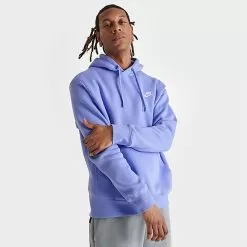 Nike Sportswear Club Fleece Embroidered Hoodie Light Thistle/Light Thistle/White - BV2654 569