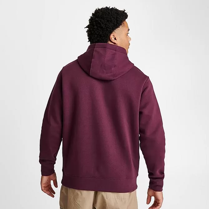 Nike Sportswear Club Fleece Embroidered Hoodie Night Maroon/Night Maroon/White - BV2654 681 4 Nike Sportswear Club Fleece Embroidered Hoodie Night Maroon/Night Maroon/White - BV2654 681 - Image 4