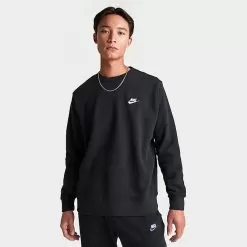Nike Sportswear Club Fleece Crewneck Sweatshirt Black/White - BV2662 010