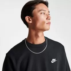 Nike Sportswear Club Fleece Crewneck Sweatshirt Black/White - BV2662 010 -Fashion Clothing Shop BV2662 010 M5
