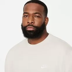 Nike Sportswear Club Fleece Crewneck Sweatshirt Light Bone/White - BV2662 072 -Fashion Clothing Shop BV2662 072 M4