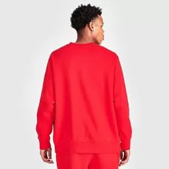 Nike Sportswear Club Fleece Crewneck Sweatshirt University Red - BV2662 657 -Fashion Clothing Shop BV2662 657 M4