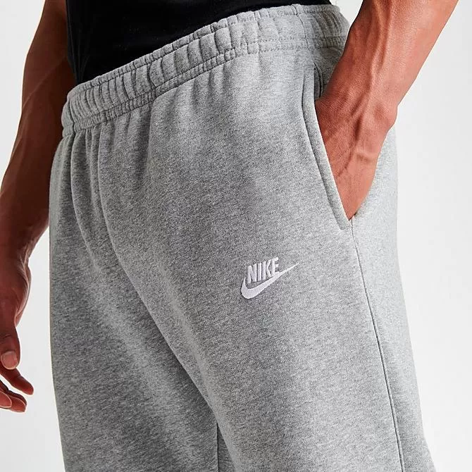 Nike Sportswear Club Fleece Cuffed Jogger Pants Dark Grey Heather/Matte Silver/White - BV2671 063 5 Nike Sportswear Club Fleece Cuffed Jogger Pants Dark Grey Heather/Matte Silver/White - BV2671 063 - Image 5