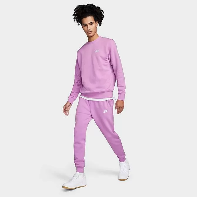 Nike Sportswear Club Fleece Cuffed Jogger Pants Violet Shock/Violet Shock/White - BV2671 591 2 Nike Sportswear Club Fleece Cuffed Jogger Pants Violet Shock/Violet Shock/White - BV2671 591 - Image 2
