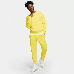 Nike Sportswear Club Fleece Cuffed Jogger Pants Opti Yellow/Opti Yellow/White - BV2671 731