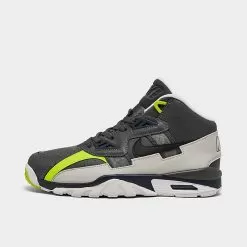 Boys' Big Kids' Nike Air Trainer SC Training Shoes Dark Grey/Black/Midnight Navy/Volt - CJ0580 001