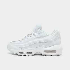 Big Kids' Nike Air Max 95 Recraft Casual Shoes White/White/White - CJ3906 100