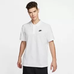 Men's Nike Sportswear Logo Polo White/Black - CJ4456 100