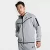 Men's Nike Sportswear Tech Fleece Taped Full-Zip Hoodie Dark Grey Heather/Black - CU4489 063