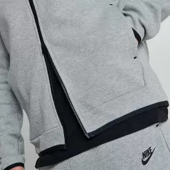 Men's Nike Sportswear Tech Fleece Taped Full-Zip Hoodie Dark Grey Heather/Black - CU4489 063 -Fashion Clothing Shop CU4489 063 M6