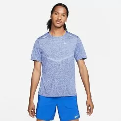 Men's Nike Dri-FIT Rise 365 Running T-Shirt Game Royal/Heather/Reflective Silver - CZ9184 482