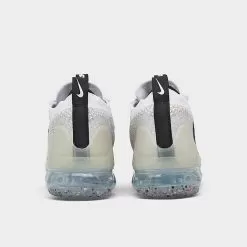 Big Kids' Nike Air VaporMax 2021 Flyknit Running Shoes White/Black/Metallic Silver/White - DB1550 100 -Fashion Clothing Shop DB1550 100 P4