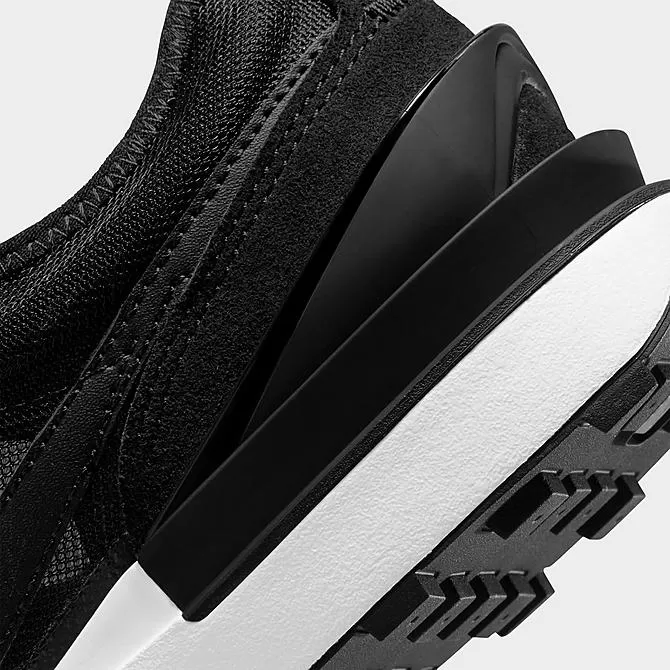 Big Kids' Nike Waffle One Casual Shoes Black/Black/White/Orange - DC0481 001 3 Big Kids' Nike Waffle One Casual Shoes Black/Black/White/Orange - DC0481 001 - Image 3