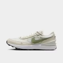 Big Kids' Nike Waffle One Casual Shoes Light Bone/Oil Green/Phantom/White - DC0481 012