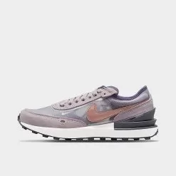 Big Kids' Nike Waffle One Casual Shoes Summit White/Metallic Red Bronze/Amethyst Ash - DC0481 102