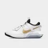 Big Kids’ Nike Air Zoom Crossover Basketball Shoes White/Metallic Gold/Black - DC5216 100