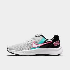 Girls' Big Kids' Nike Star Runner 3 SE Running Shoes Grey Fog/White/Black/Hyper Pink - DD1144 001