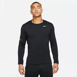 Fashion Clothing Shop 5 Men's Nike Dri-FIT Element Running Crew Top Black - DD4754 010